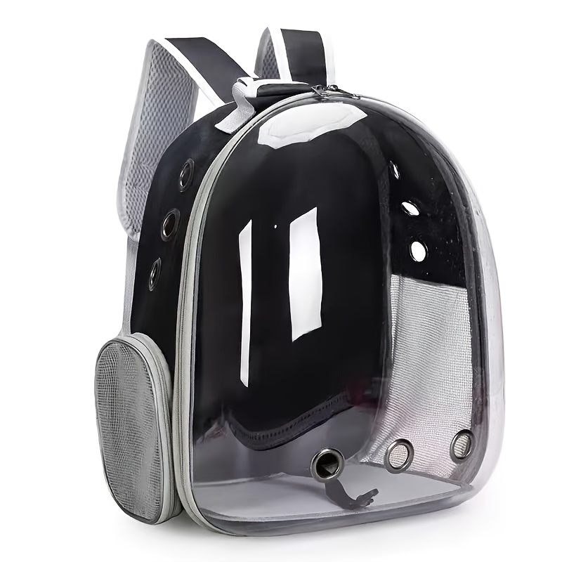 Image of Space Pet Backpack-breathable Transparent Travel Transport Box, Suitable For Cats And Dogs, With Zipper, Portable, Suitable For , Pet Transport Box, Modern Pet Accessories, Secure Zipper Closure
