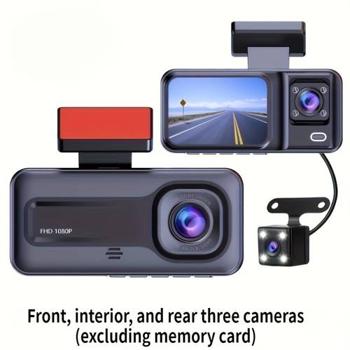 3 channel car hd dvr black box with 310 recording built sensor to capture clear video and audio of infrared overwrites videos when card is full no card 32gb 64gb memory card options