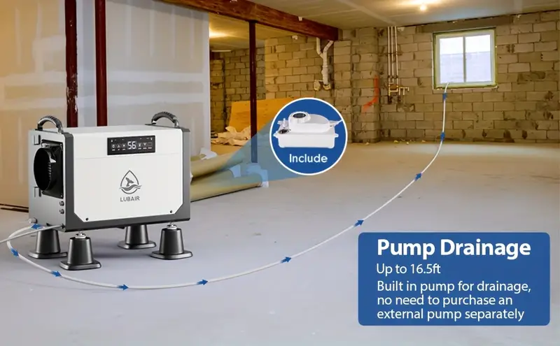 113 pint   dehumidifier with water pump and hose covers up to 3 000 sq ft Product details 3