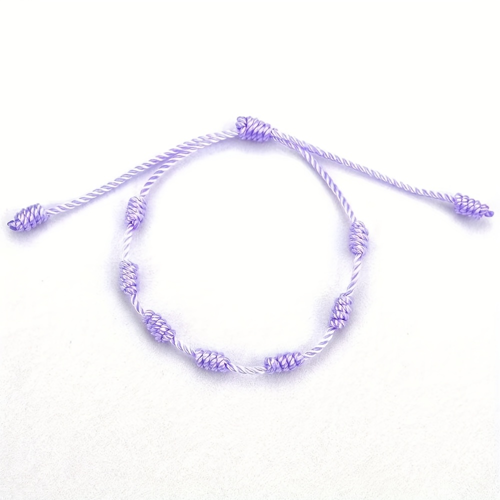 Adjustable Seven Knot Bracelet - Unisex - 10 Colors