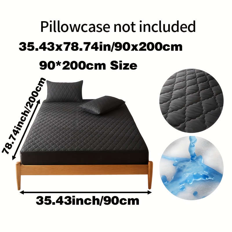 E-shop 1 Stück Weiches, Bequemes, Wasserdichtes Bettlaken-Schutz mit Schichten, Einfarbiges Bettlaken für Schlafzimmer & Gästezimmer, -Technologie