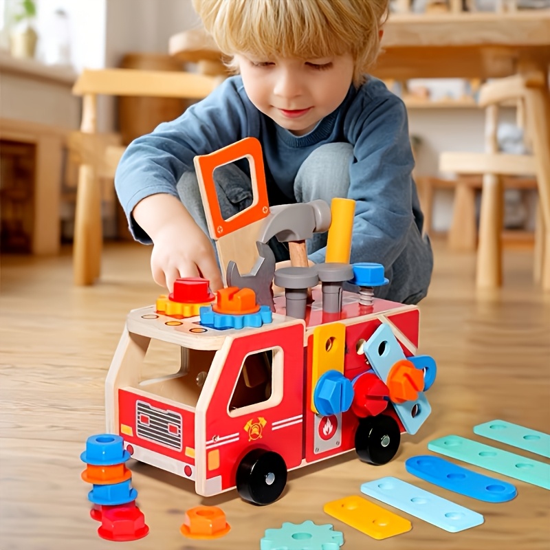Fire Truck Tool Set with DIY Disassembly Toy Tools
