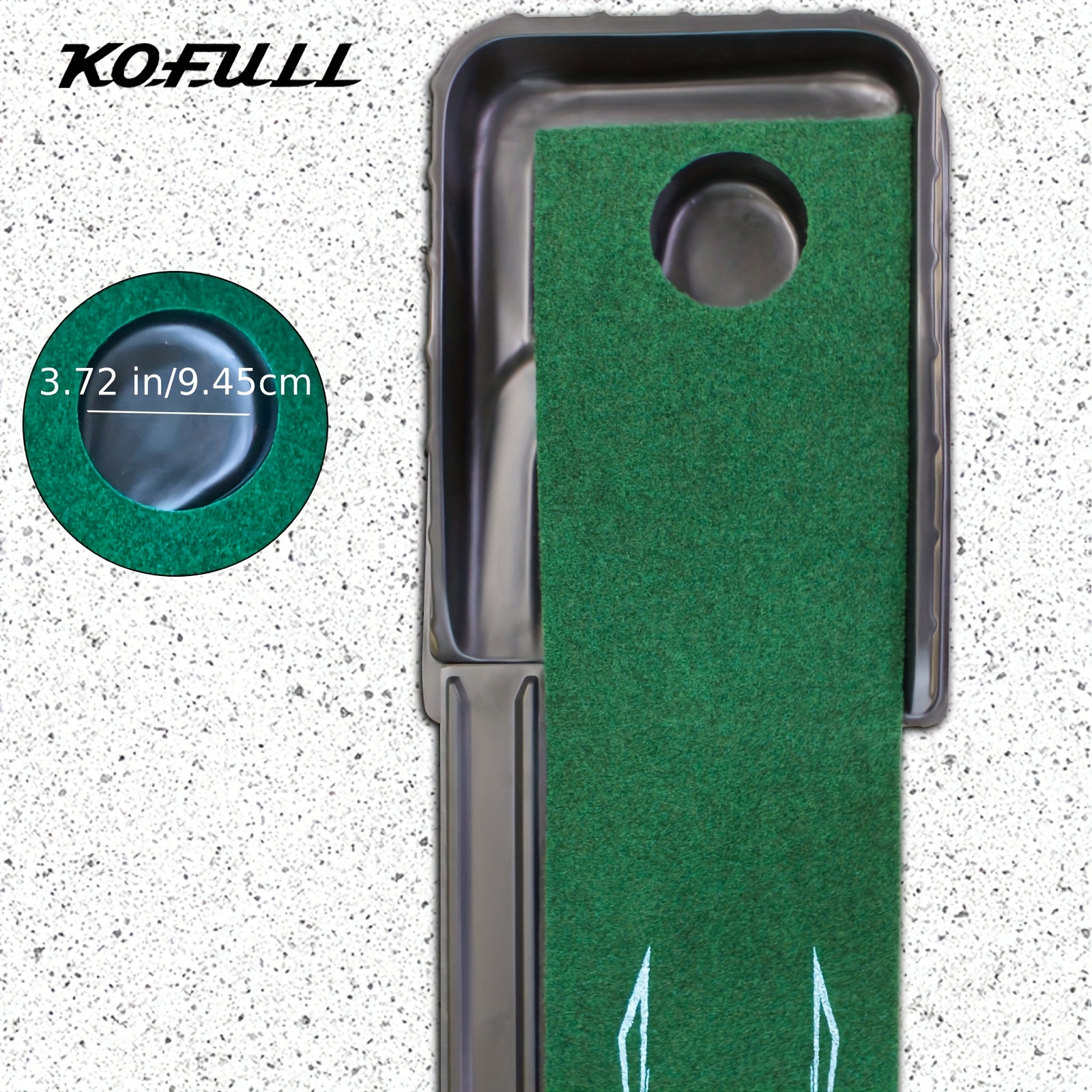 KOFULL Indoor Golf Putting Mat with Auto-Ball Return