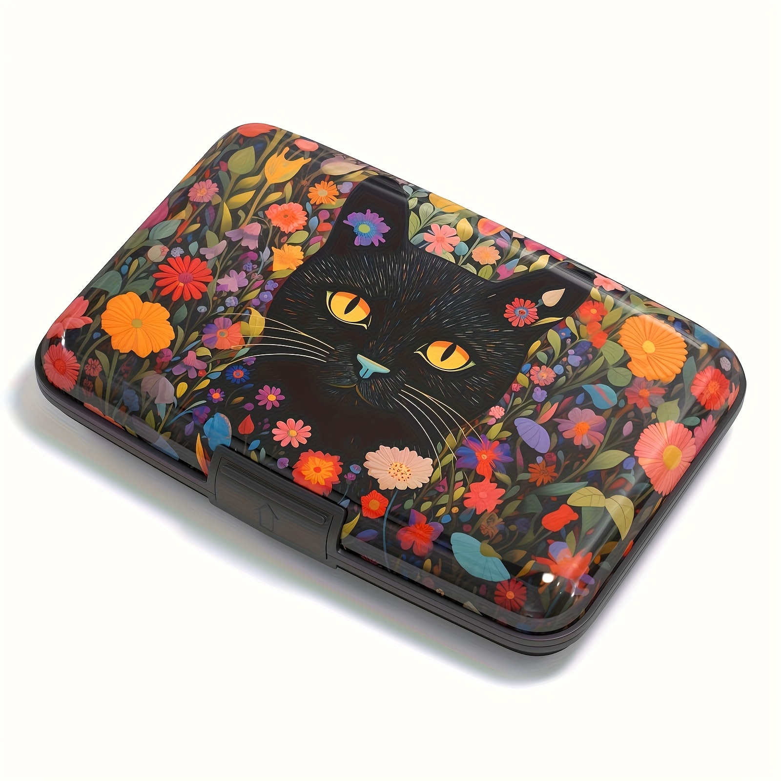 Mini RFID Aluminum Wallet Credit Cards Holder with Mandala Design - Durable Metal Business Card Case for Men & Women, Vibrant Cosmic Pattern, Secure RFID Protection, Compact & Stylish, Travel Wallet | Vintage Style Wallet | Durable Metal Case