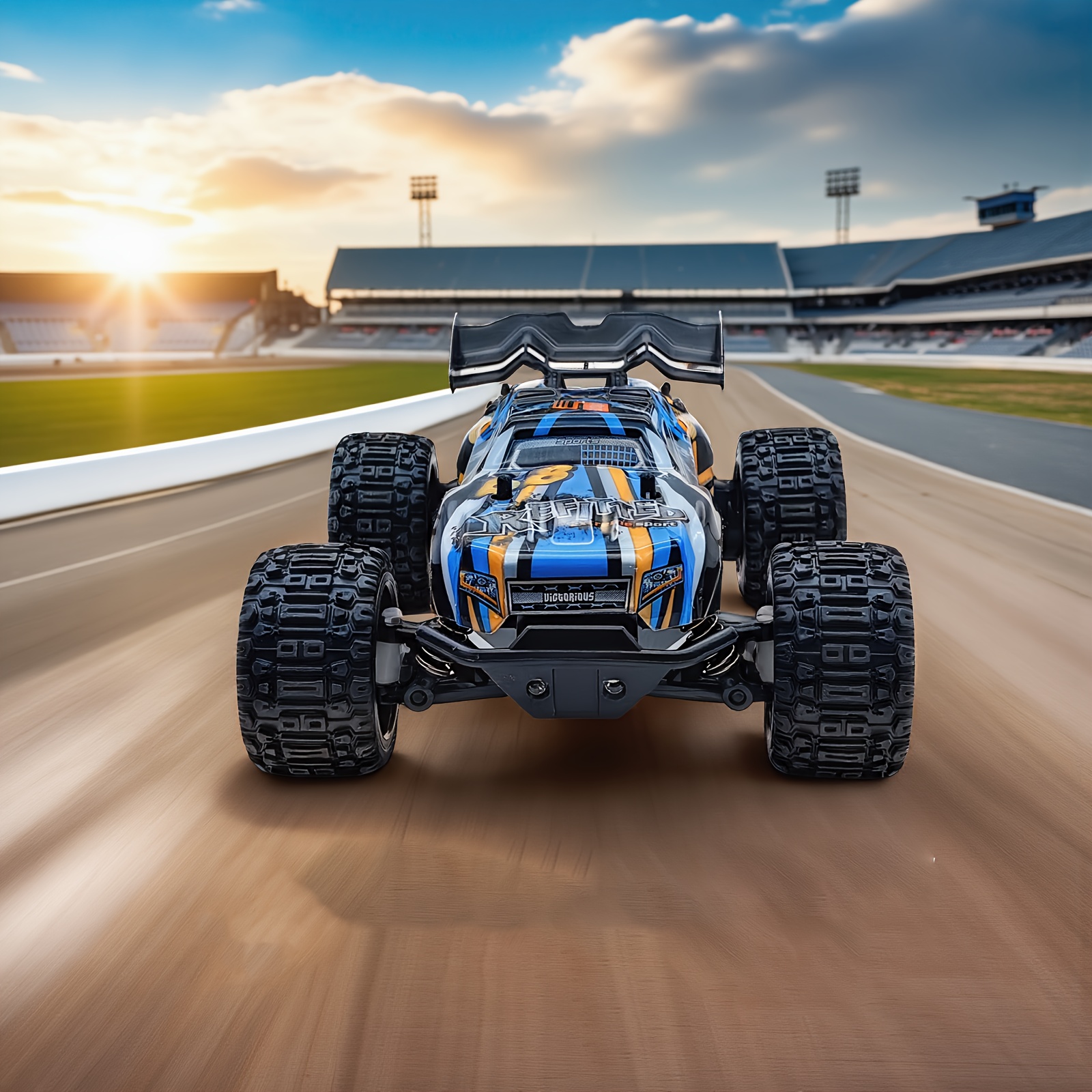 High-Speed RC 2.4GHz All-Terrain Monster LED Car, Brushless Motor, Remote Control Off-Road Toy Vehicle for Kids and Adults - Perfect Holiday Gift Choice, Outdoor Play Vehicle, Sporty Design, Durable Polyethylene, Rugged Design, Sturdy Construction