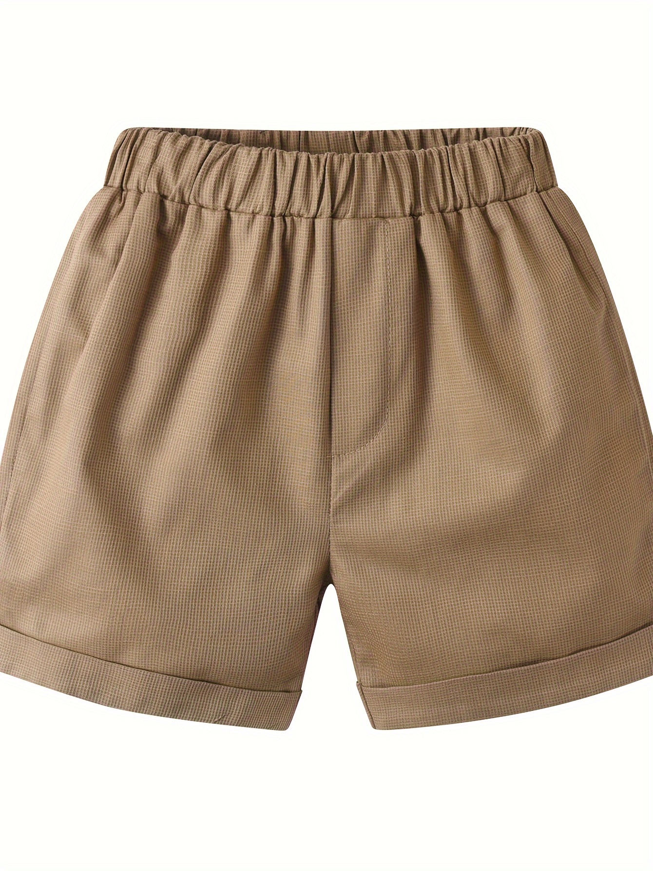 Ensemble Deux Pièces Vêtements d'Été pour Nouveau-né Garçon Chemise à Rayures à Manches Courtes Costume de Gentleman Mode Vêtements pour Enfants