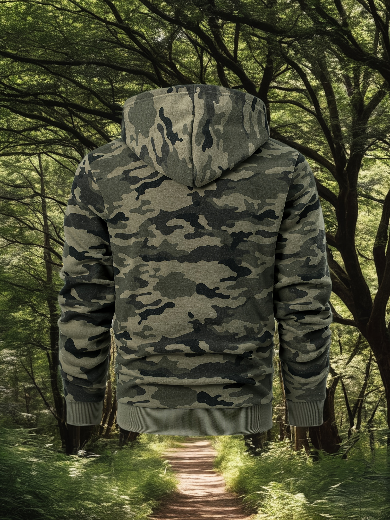 Clothing Designer Camo Hoodie Men's Camo Military Style Hooded