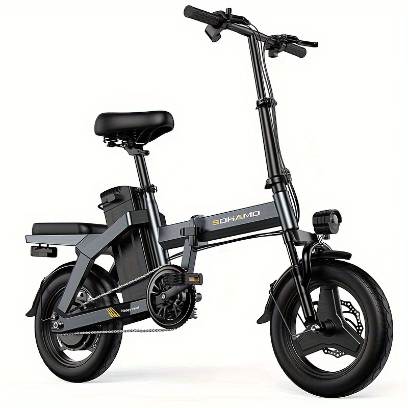 

Foldable Electric Bicycle A3 Mini Ebike, 48v 10ah Long Range Battery, 768wh, Up To 40 Miles, Intelligent Safety, Compact Design, European Style, Adjustable Seat, 50" Developed Size, 43" Height