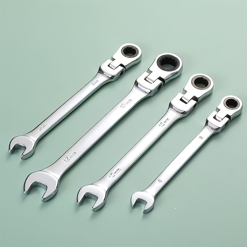 

Adjustable Ratchet Wrench Set, Cr-, Mechanical , Metal Material, No Electricity Needed, For Home, Car, Bicycle Use