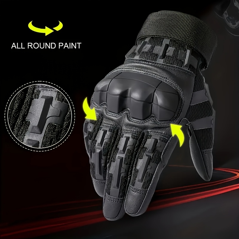 Full-Finger Rubber Gloves for Men with Touch Screen Capability, Ideal for Outdoor Sports And Halloween Costumes. They Are Windproof, Adjustable, And Great for Various Outdoor Activities!