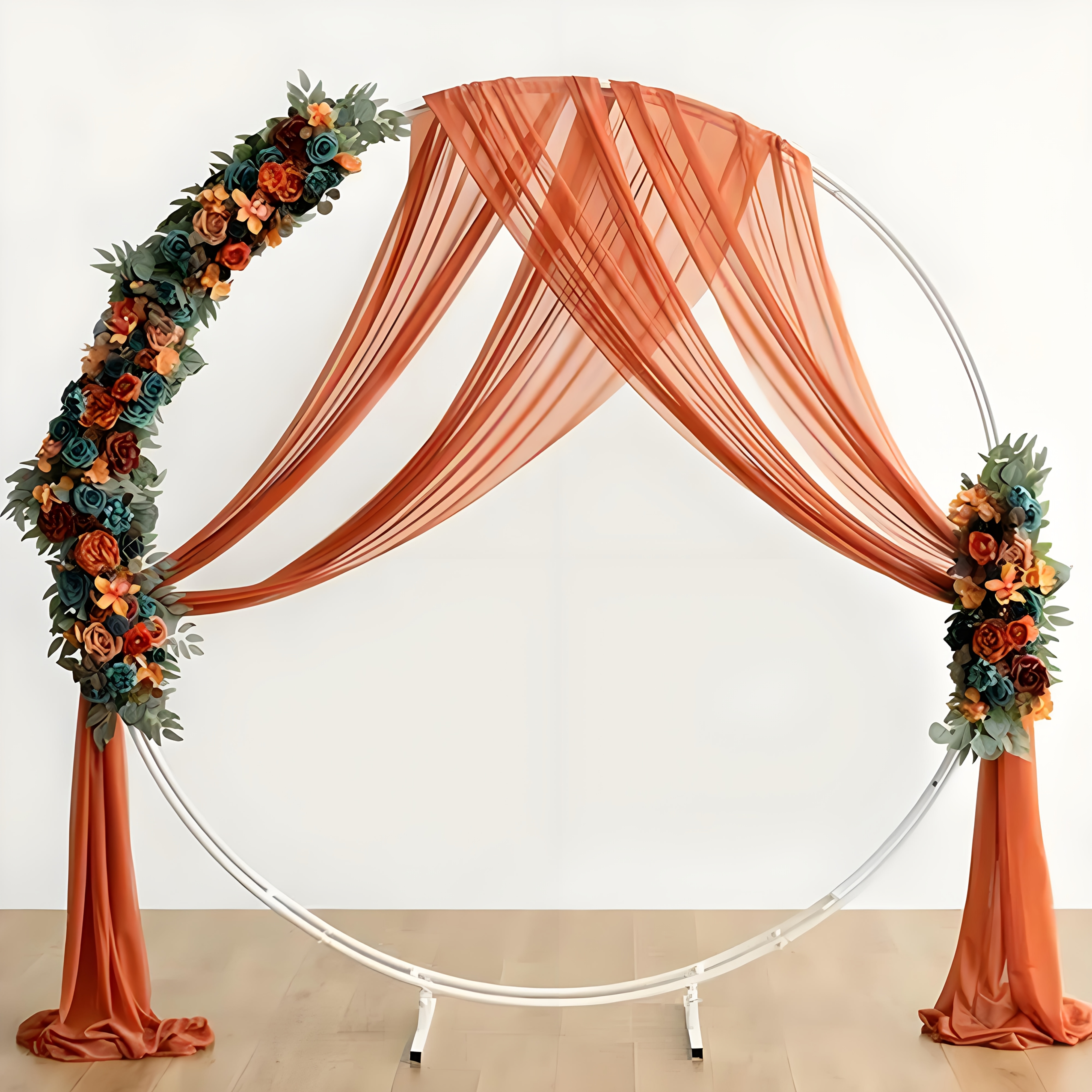 E-shop Orange Rote Chiffon Drapierende Girlanden, Stilvoll für Romantische Hochzeitsbögen, Cocktailparty und Outdoor Event Deko, Beliebte