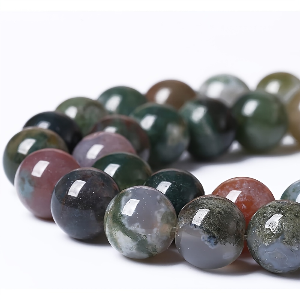 Grade 5A Natural Indian Agate Round Rough Beads