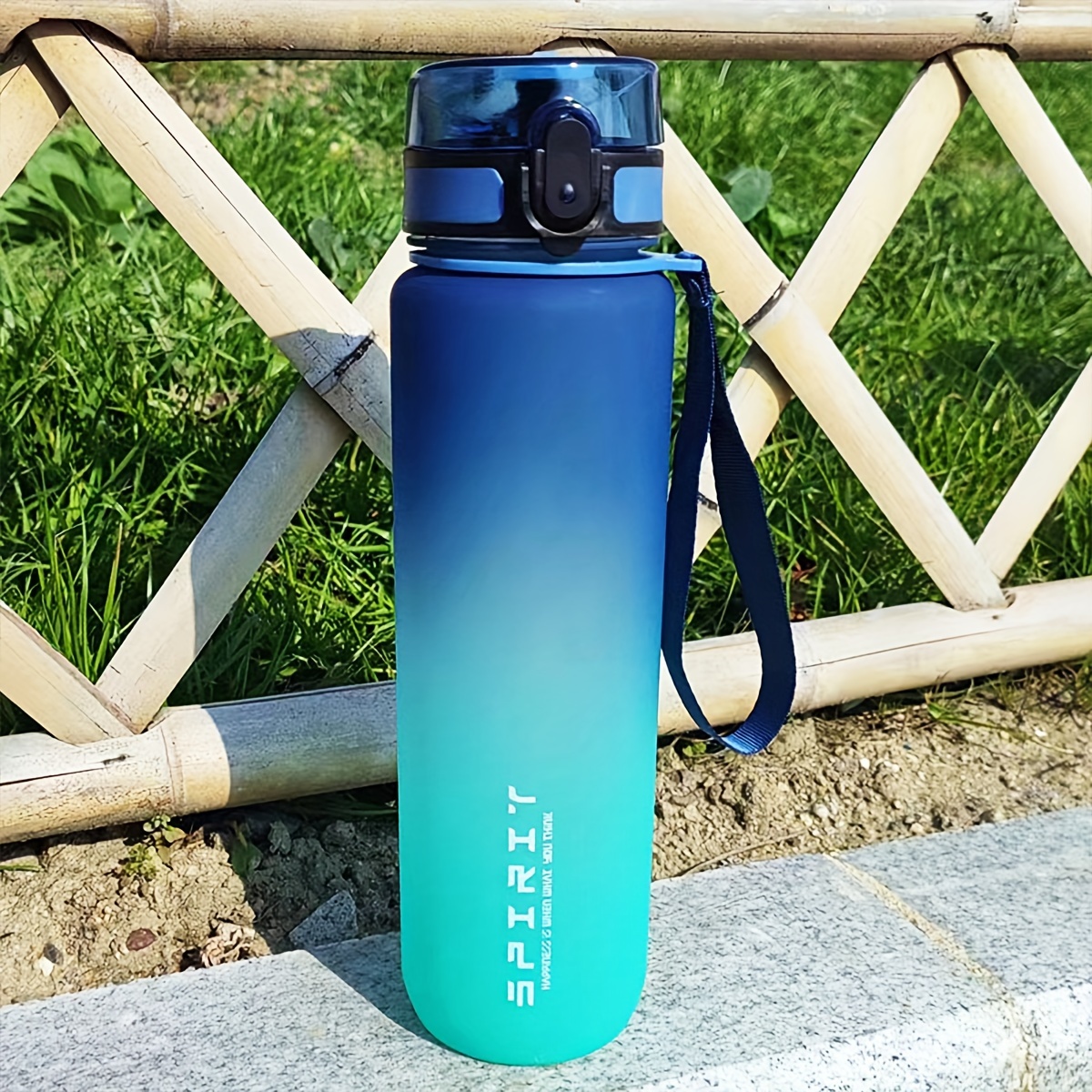 1pc 750ml/26oz Or 800ml/27oz Gradient Stylish Outdoor Water Bottle, Large Capacity Straight Sip Sports Jug, & Birthday Present