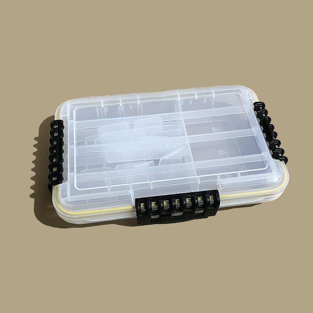White Lure Toolbox With Adjustable Dividers, Large Capacity Storage Box For Tools And Accessories