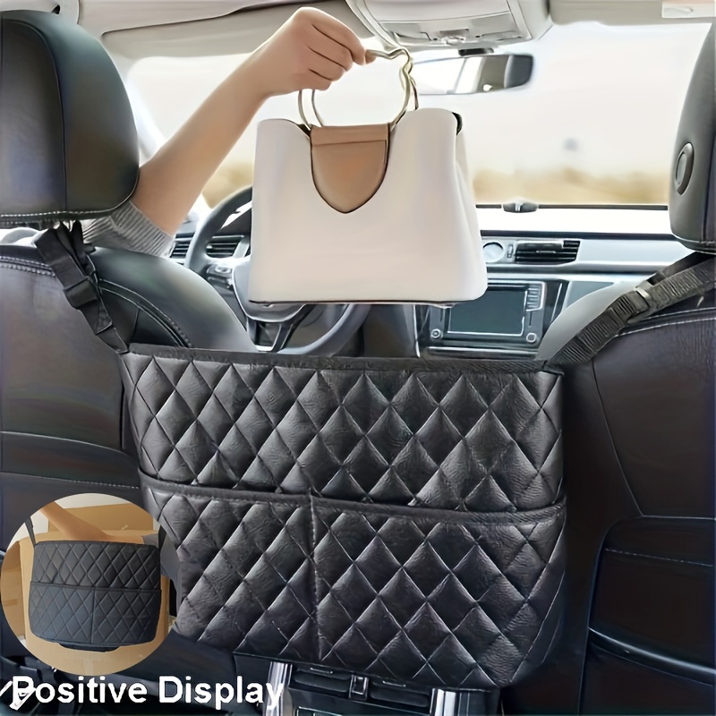 

1pc Car-mounted Bag, Car Hanging , Wallet Bag, Pu Bag, Bag, Portable And Car Accessories