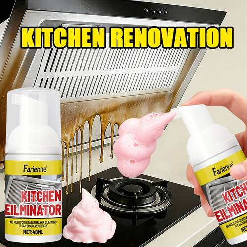 küchen-renovierungspflege, schnelle renovierung, rosa schaum, für herdplatte, dunstabzugshaube, spüle, toilette, badewanne, kühlschrank