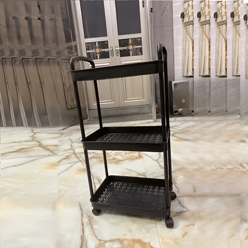 TEMU 2026 Newest Storage Rack, Heavy-duty Rolling Storage Cart With 4pcs Smooth Wheels - Shelf Suitable For Bathroom, Bedroom, And Office,