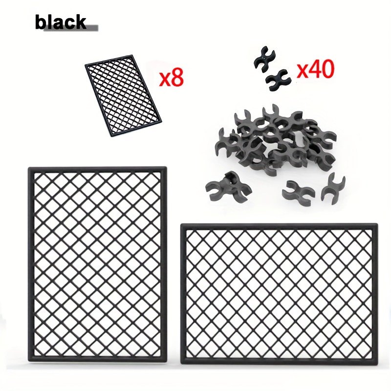 Image of 48pcs/compatible With Moc Third-party Military Base Scene Additions - Wire Fence Prison Barrier Net, Building Block Toy Additions | Cell Cage Guard Post Scene Additions