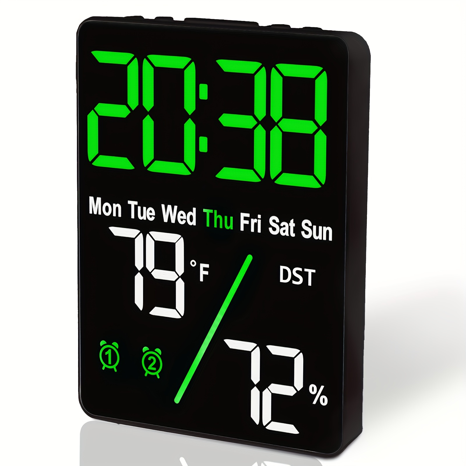 2-Pack Digital LCD Thermometer With Humidity Sensor - Home & Room Comfort Monitor By Hongville