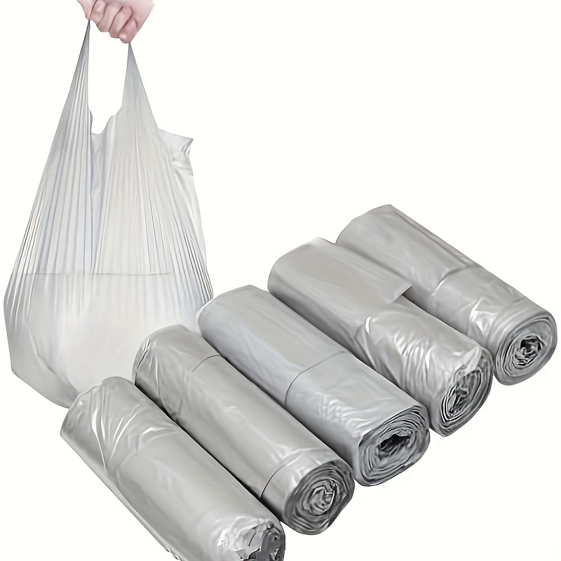 

4 Gallon Bathroom Trash Bags, 5 Rolls/100 Small Handle Trash Bags, Suitable For Office, Kitchen, Bedroom Trash Cans, Colorful Portable Strong Trash Bags