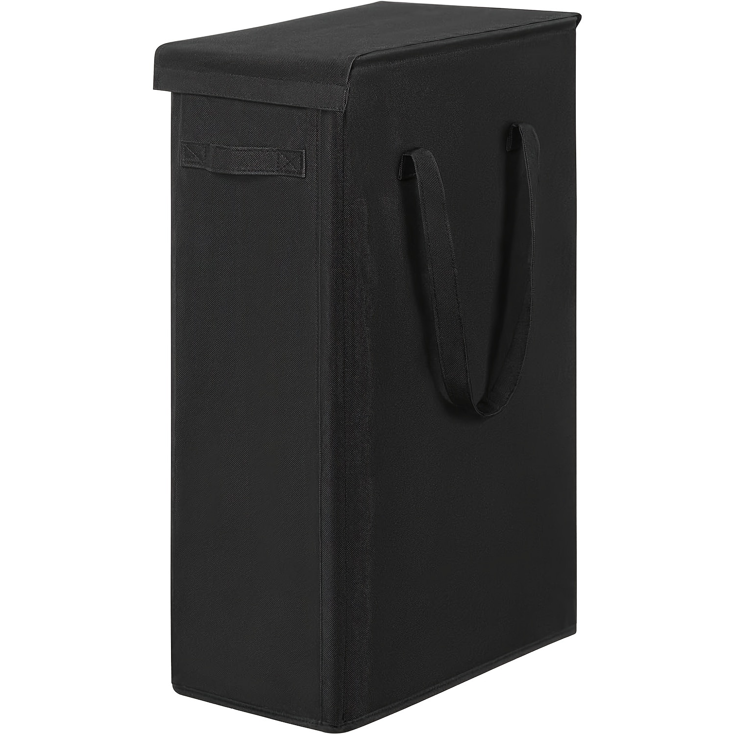 E-shop 65 Liter ultradünner Wäschekorb mit Deckel, schmaler Wäschekorb mit Griff, verbessertes faltbarer Schmutzwäschekorb, tragbarer, enger Korb zur
