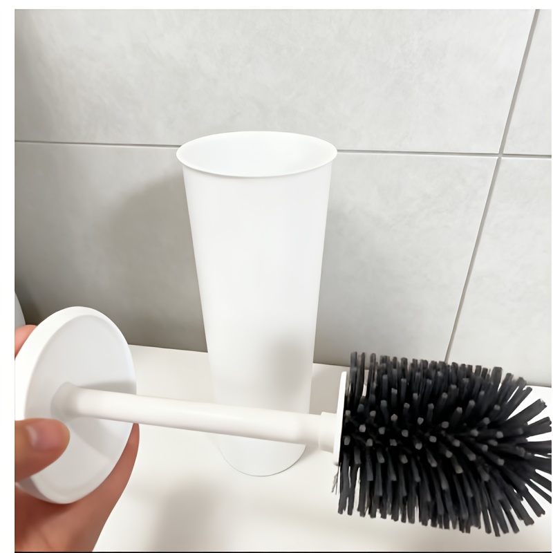 TEMU Long-handled Toilet Brush - Powerful Toilet Cleaner, Detachable Head, Bristles, No Dead Corners Design, Easy To Clean, For Bathroom, Shower And