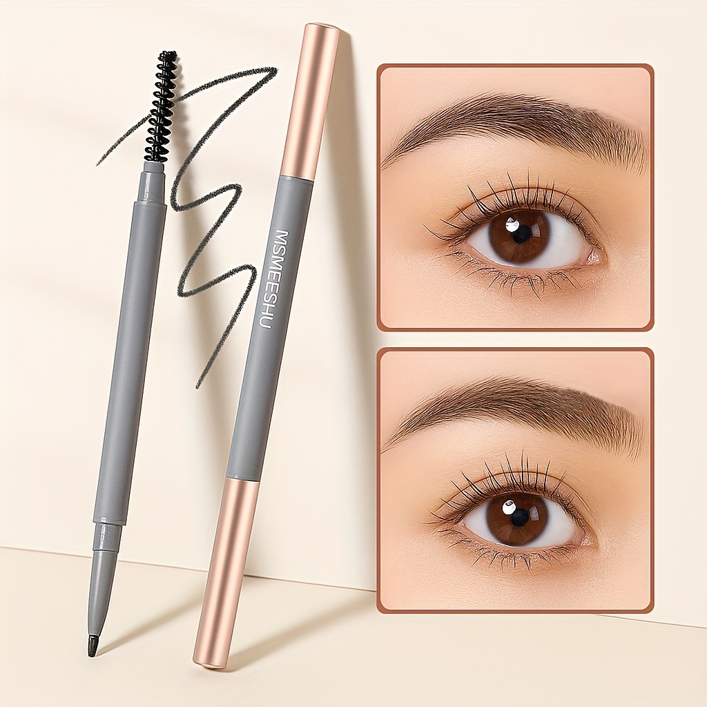     2 in 1 eyebrow pencil waterproof and sweatproof dual tip design 1 5mm fine tip   normal   ideal for beginners