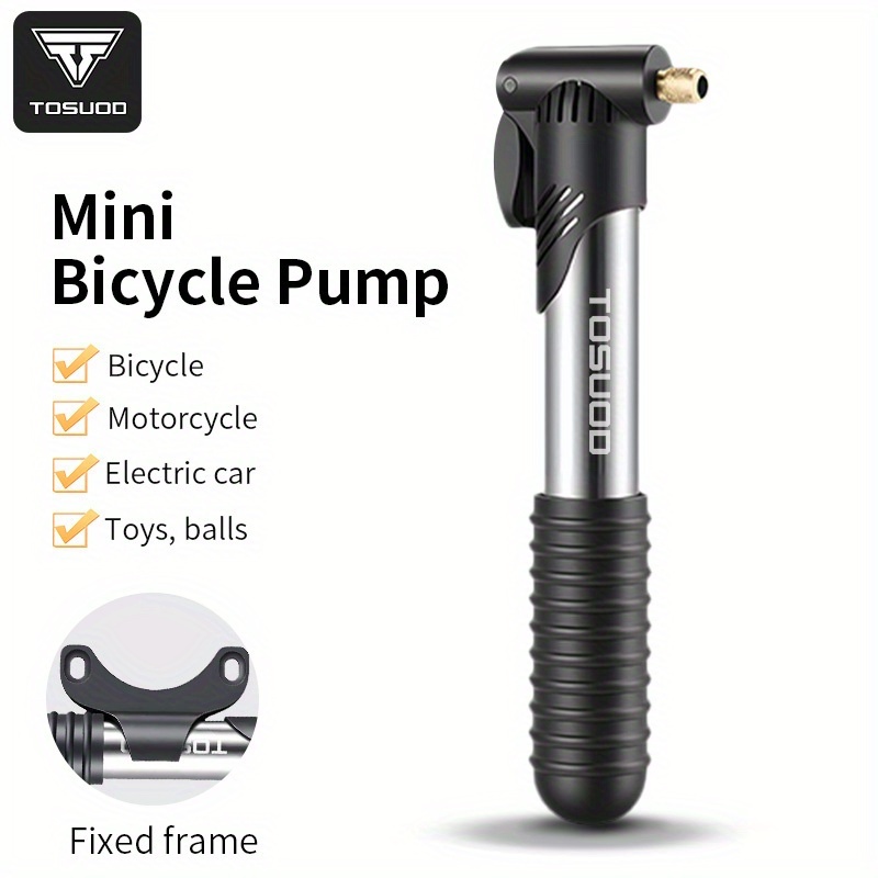 Image of Tosuod 1pc Portable Air Pump For Bicycle; Mini Road Bike Inflator; Mountain Bike Air Cylinder