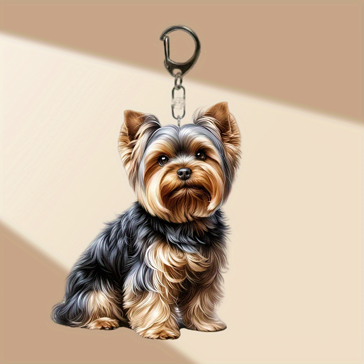 

2d Flat 2d Acrylic 1pc Yorkshire Terrier Keychain Key Chain Ornament