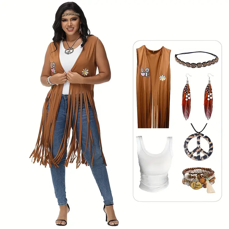 Hippie Beaded Headband Costume Accessories Female Hippie Beaded Headband Costume Accessories Female