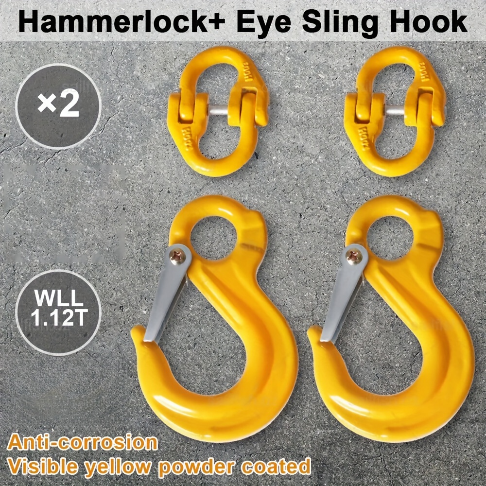 

2x 6mm + Eye Sling Hook Safety Chain Trailer Connecting Extend