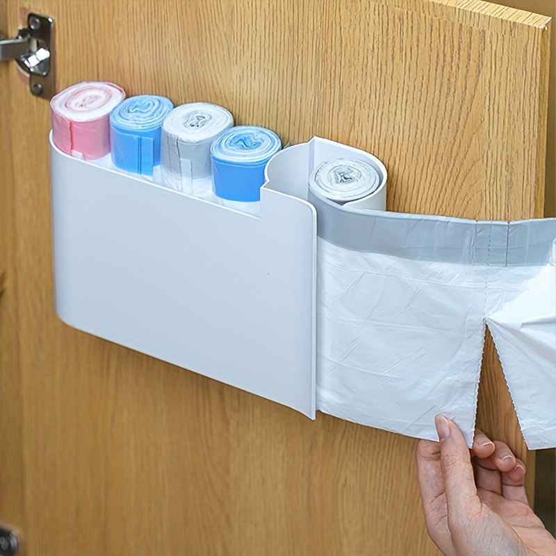 1pc wall mounted dual compartment trash bag organizer Temu