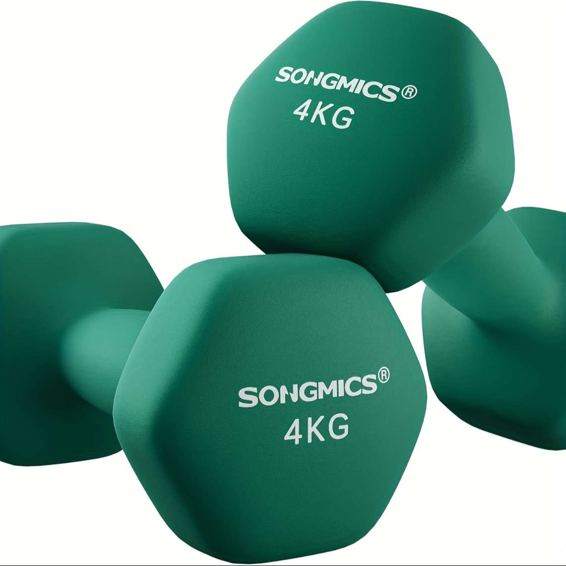 TEMU Dumbbells Set Of 2 Dumbbells Hexagon Neoprene Coating Strength Training Workout Fitness