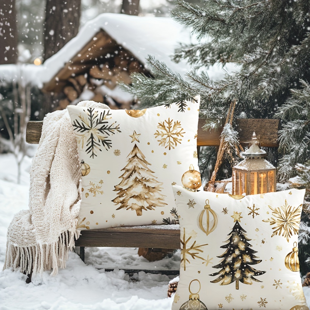 

2pcs Christmas Tree , & , 17.7" - For & Bedroom, Washable, Zip