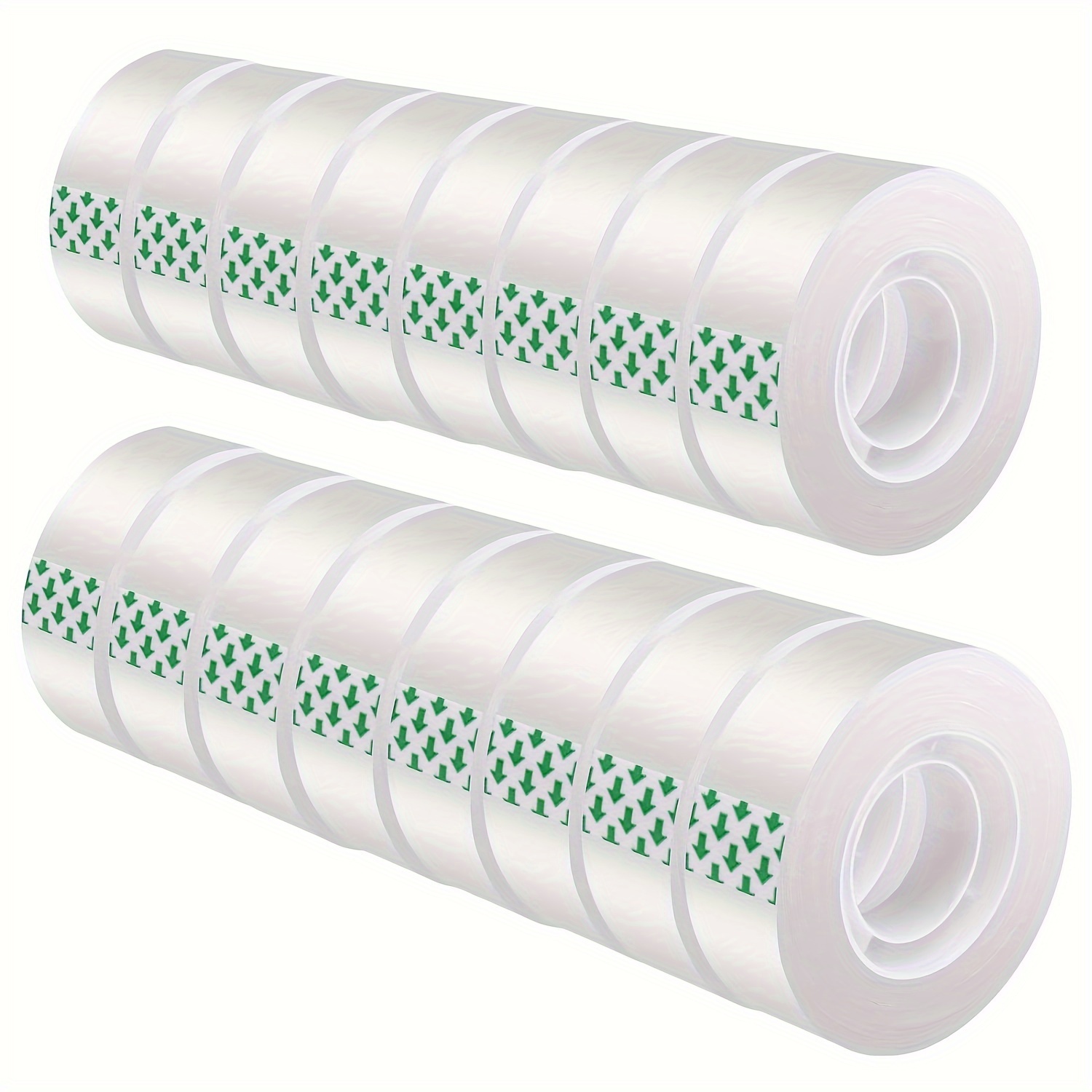 

Transparent Tape Rolls For Gift Wrapping And Office Use - 6/10 Pack Of Clear Adhesive Tape For Crafts, Home, And School - Premium Quality Transparent Tape Refills For Dispensers