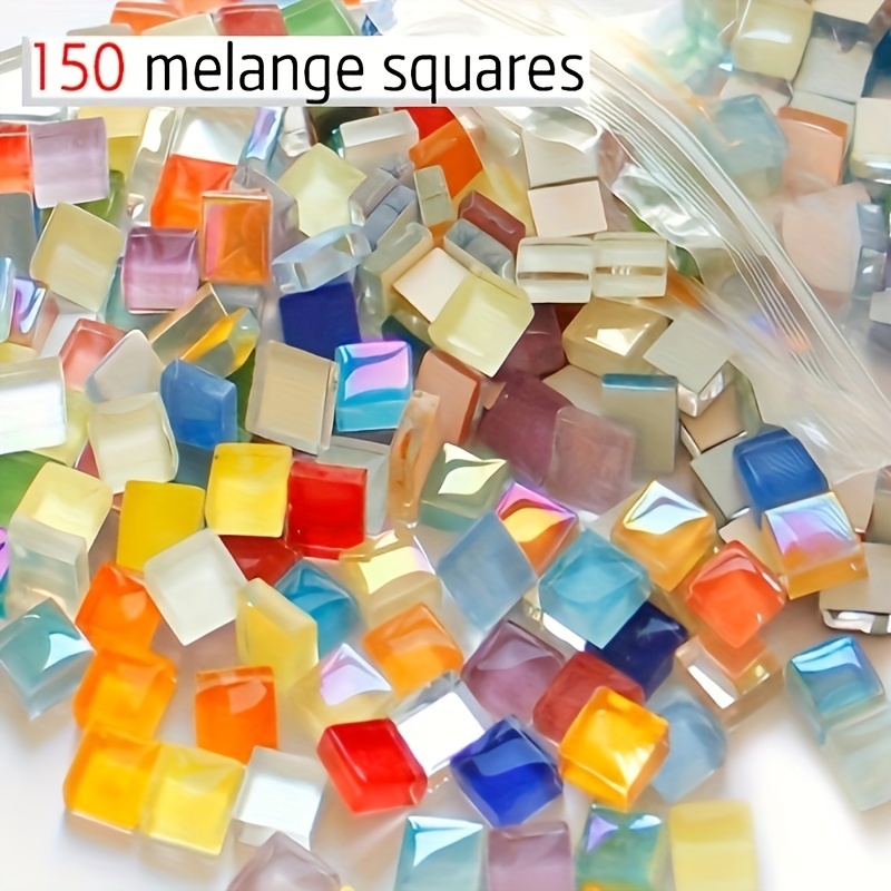 TEMU 150pcs Sparkling Tiles - Diy Craft Supplies For Art Projects, Decor