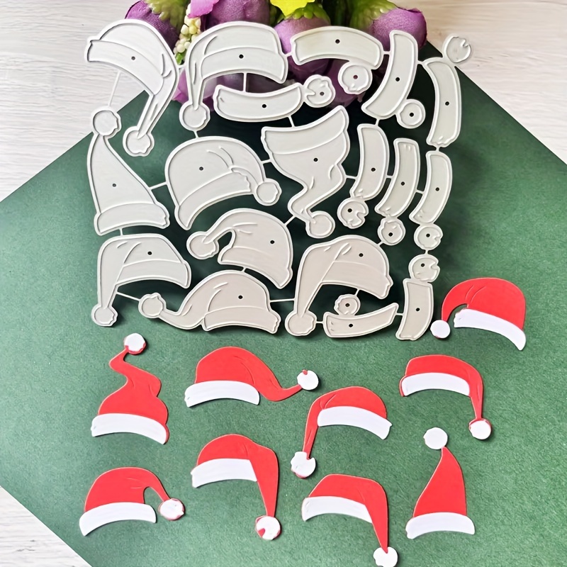 

A Christmas Hat-shaped Cutting Template For Diy Album Embossing Decoration Knife Mold