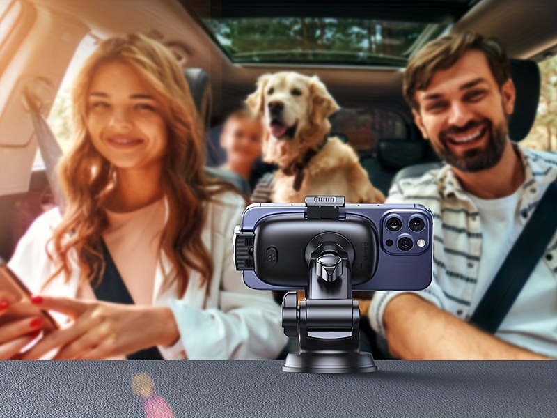 BABACOM 3-in-1 Multifunctionele Mobiele Telefoonhouder Auto Zuignap met Superieure Griptechnologie voor dashboard, luchtroosters, bureaublad, 360° Draaibaar en Eénhandige Ontgrendeling Auto Mobiele Telefoonhouder voor 10,16-17,78 cm Telefoon