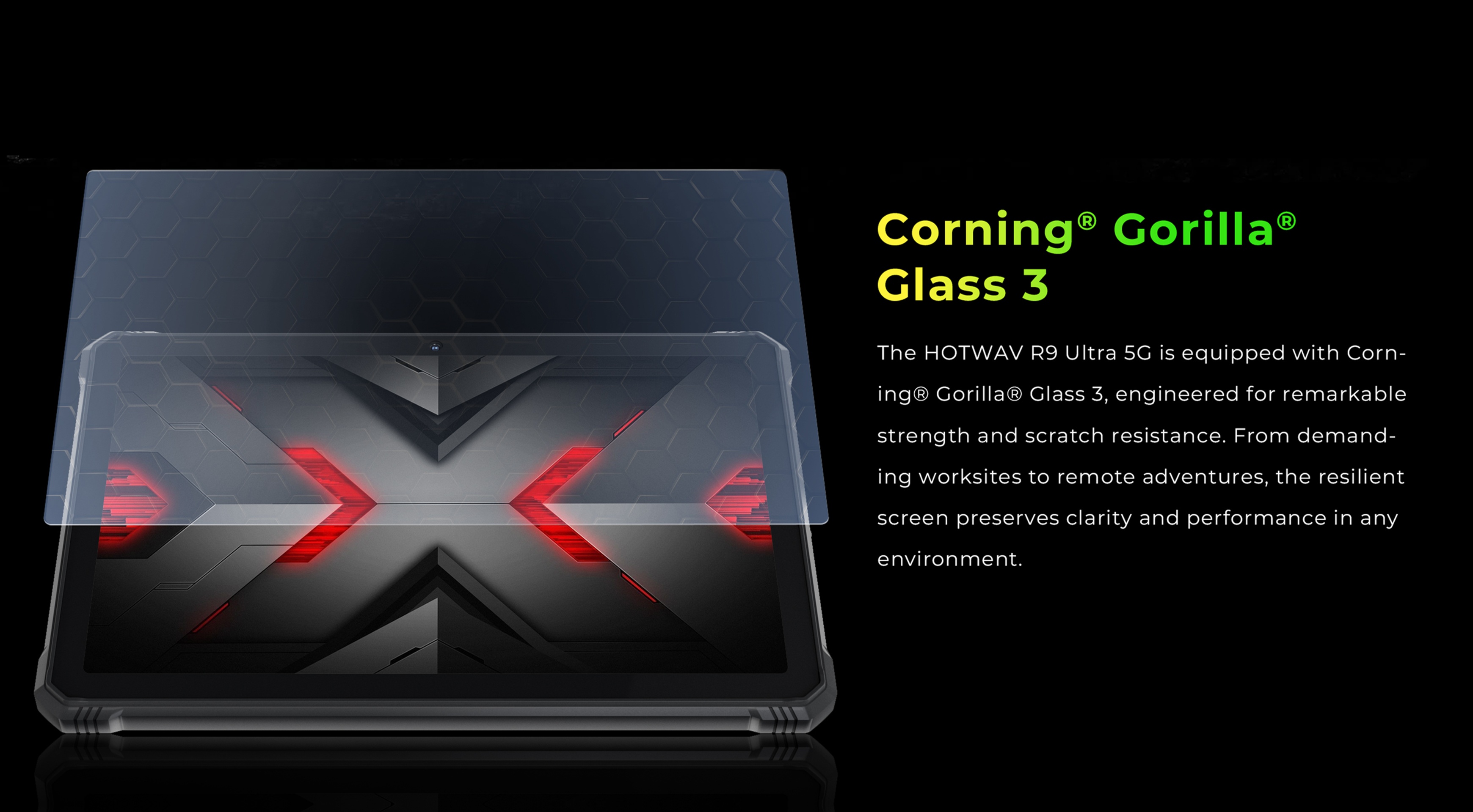 De HOTWAV R9 Ultra is een robuuste tablet met een 11-inch HD+ 120Hz-scherm, Android 15, 24(8+16)GB RAM en 512 GB ROM, 64MP+16MP, 20MP nachtzichtcamera's, 20080mAh-batterij, uitgerust met schokbestendige functies, S713-, dubbele 5G-simkaarten, GPS, zwart