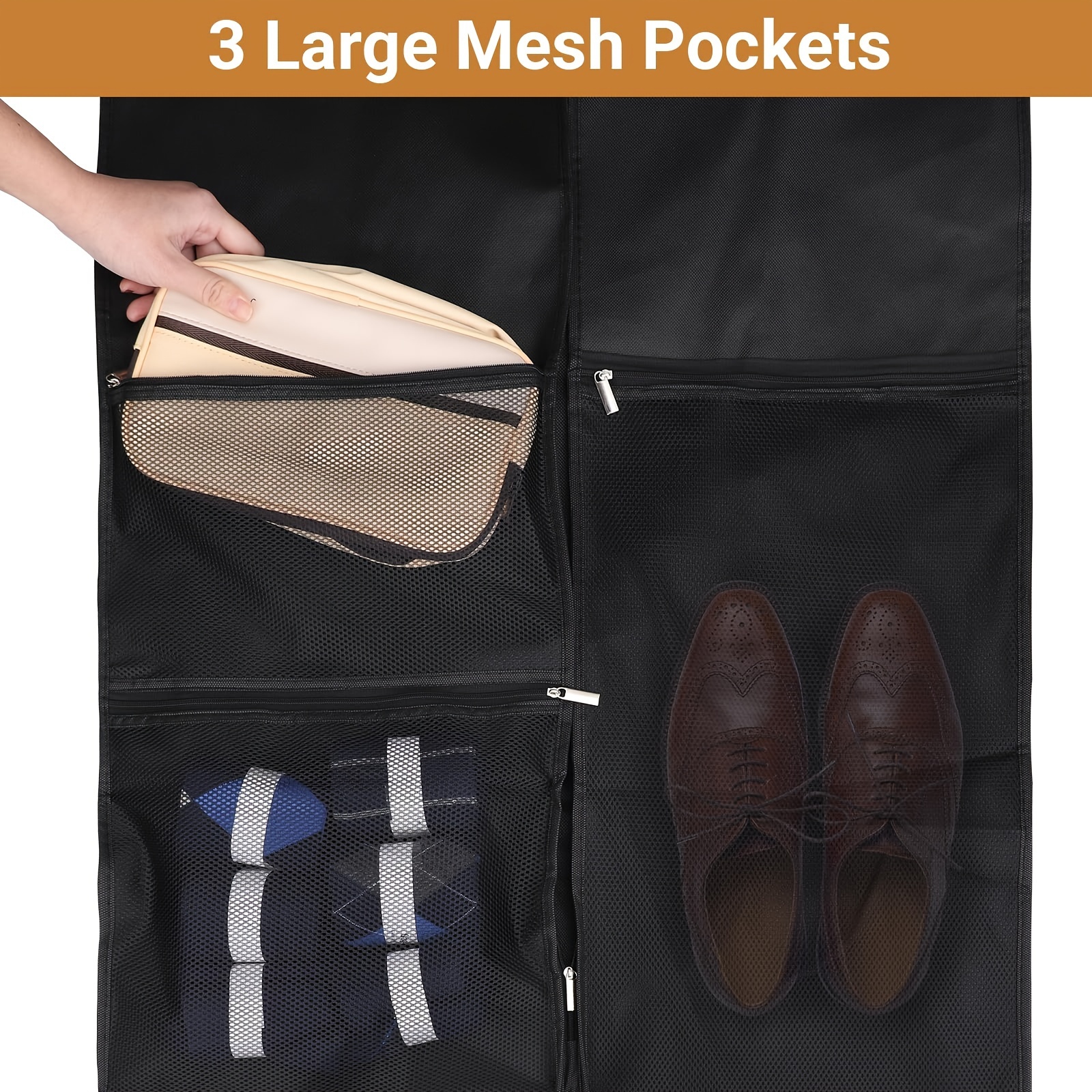 1 2pcs thick padded travel garment bag suit coat hanger - Temu