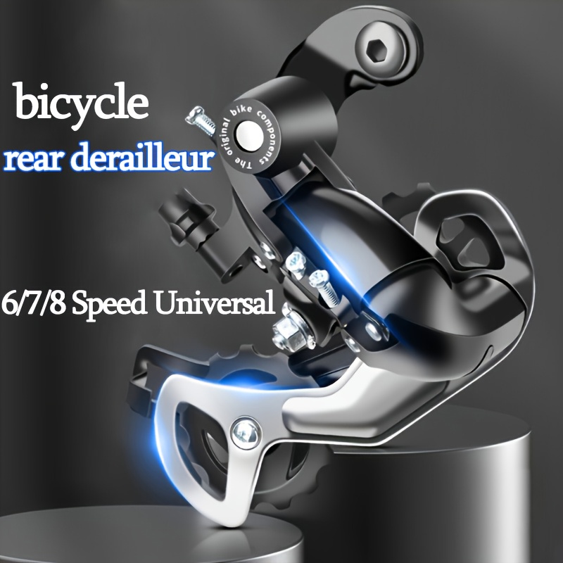 8-speed bicycle gear shift system - heavy-duty rear derailleur with ergonomic lever, bike transmission for mountain/road/urban - compatible with 6/7/8-speed -   & maintenance - ideal gift for cyclists (father s day, birthday, christmas) - compatible with adult & youth, bicycle accessories 0