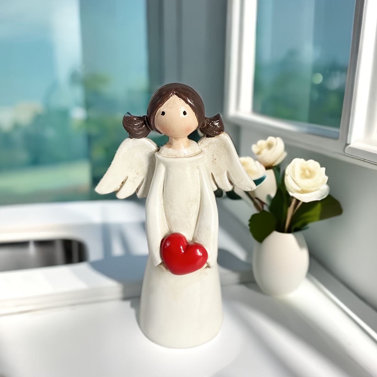 Image of Statue Ornament Decoration Mother's Day Gift Heart Mom Heart Little Baby Statue Decoration