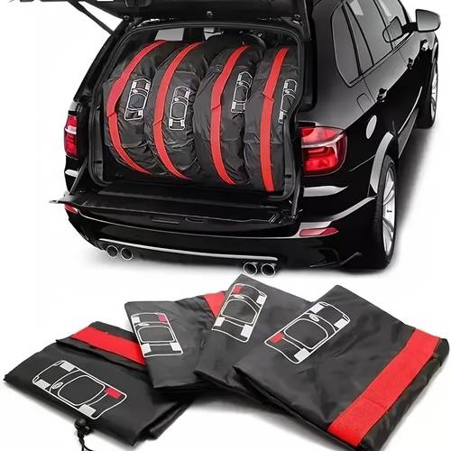 4 pack car tire covers spare tire covers dustproof protective covers universal tire storage set of 4 with different