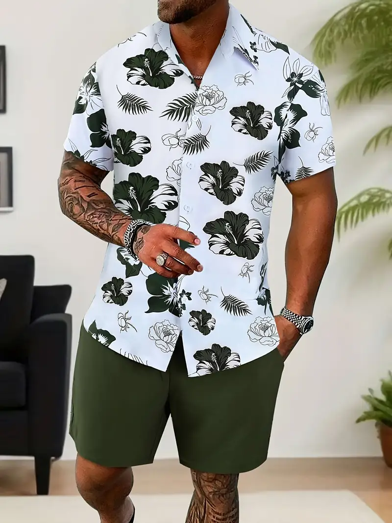 mens s lapel t s drawstring pajamas for summer details 1