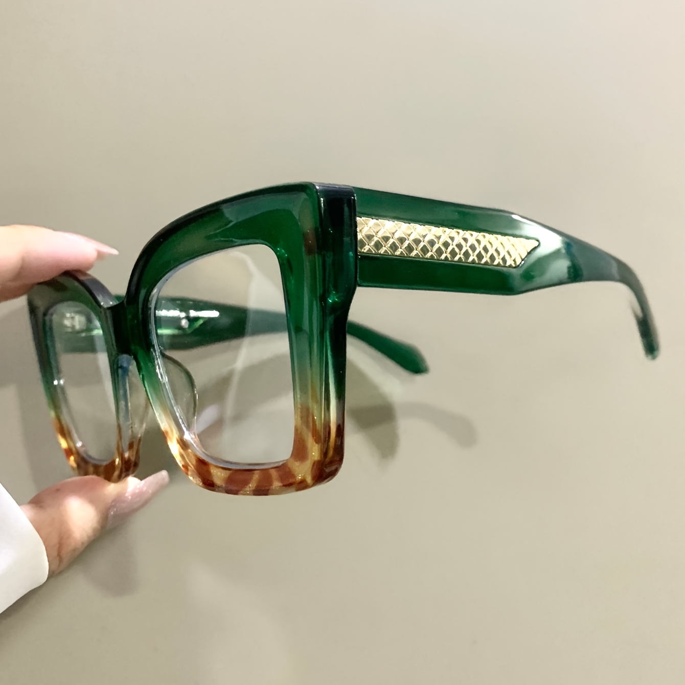Image of [trendy Glasses] Oversized Cat Eye Glasses, Fashionable Frame For Men And Women