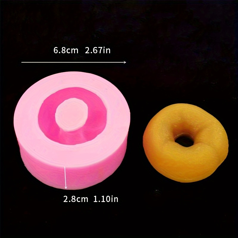 1pc, Bagel Donut Mold Decoration, Flip, Drop Gum, Silicone Mold, Aromatherapy Ornament