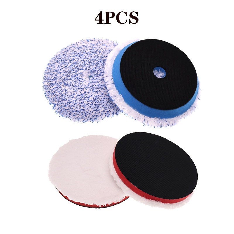 E-shop 4 Stk. 130 mm Mikrofaser-Polierscheibe, Wachsentfernungsscheibe, Mikrofaser-Polierscheibe, Detailing-Wachsapplikator-Scheibe zum /Polieren