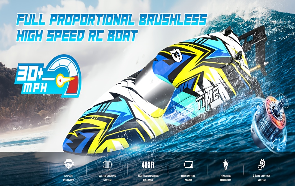 brushless rc model speed boat 30 mph racing Temu