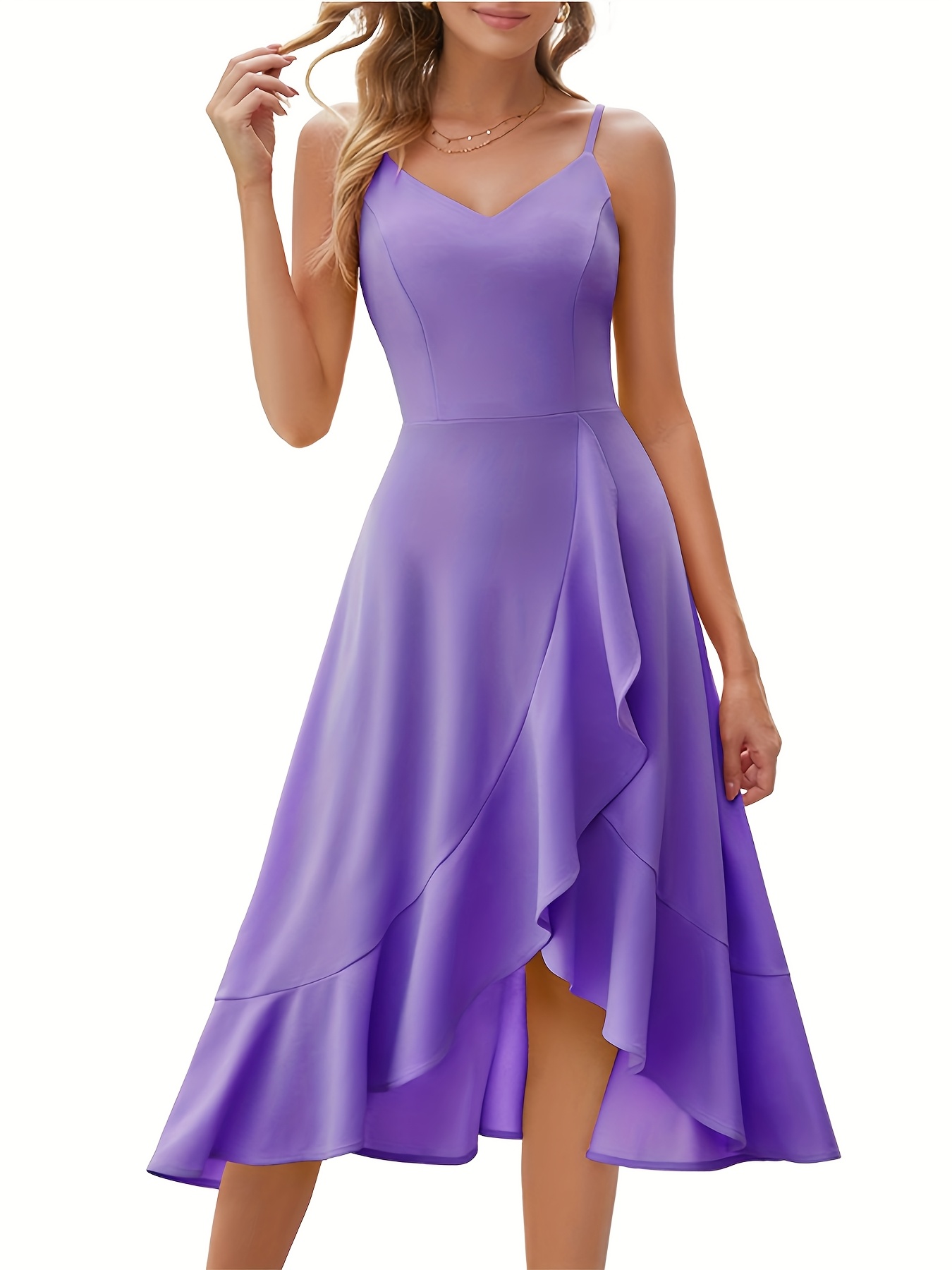 slim fit dress slacks Shop Gigi Chiffon Mini Flared Dress