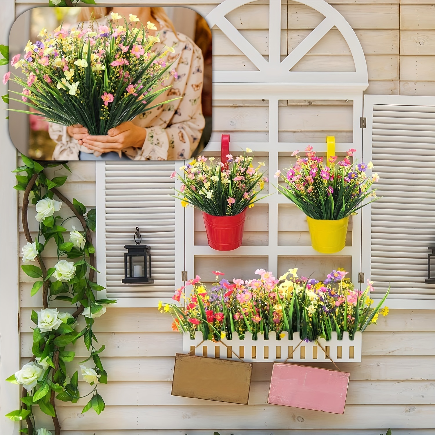 6 bndel outdoor knstliche blumen uv bestndig kein - Temu Switzerland